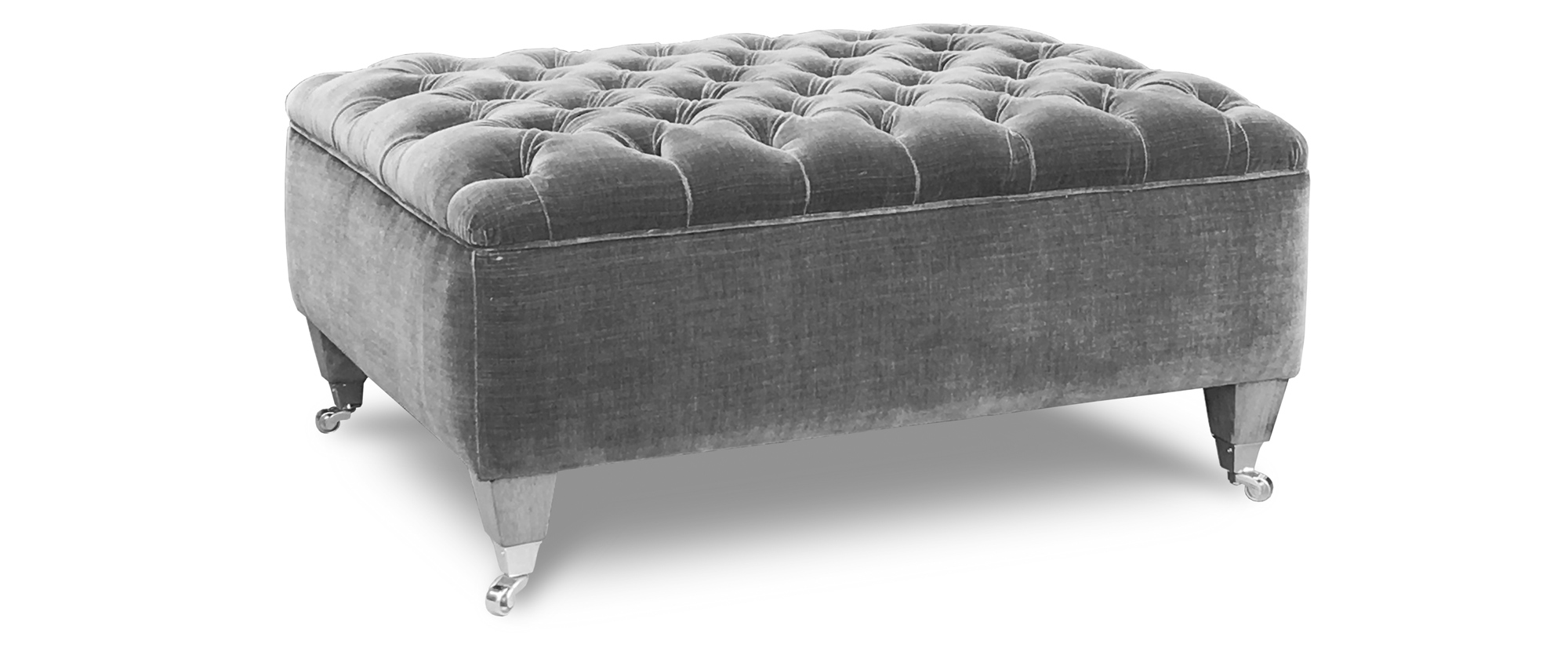 Ottomans and Stools - Diamond Buttoned