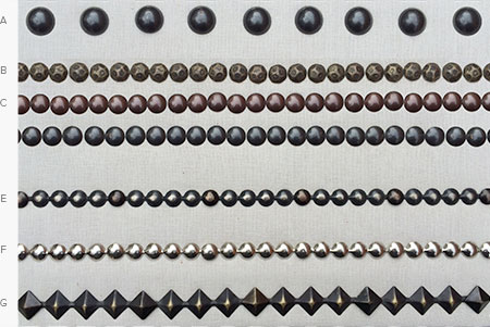 Studding shapes and finishes